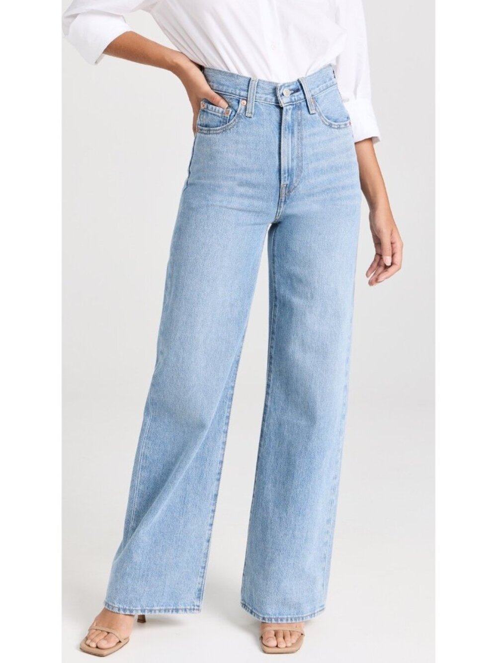 Levi's Premium Ribcage Wide Leg Super High Rise Waist Jeans Be Prepared 29 x 34